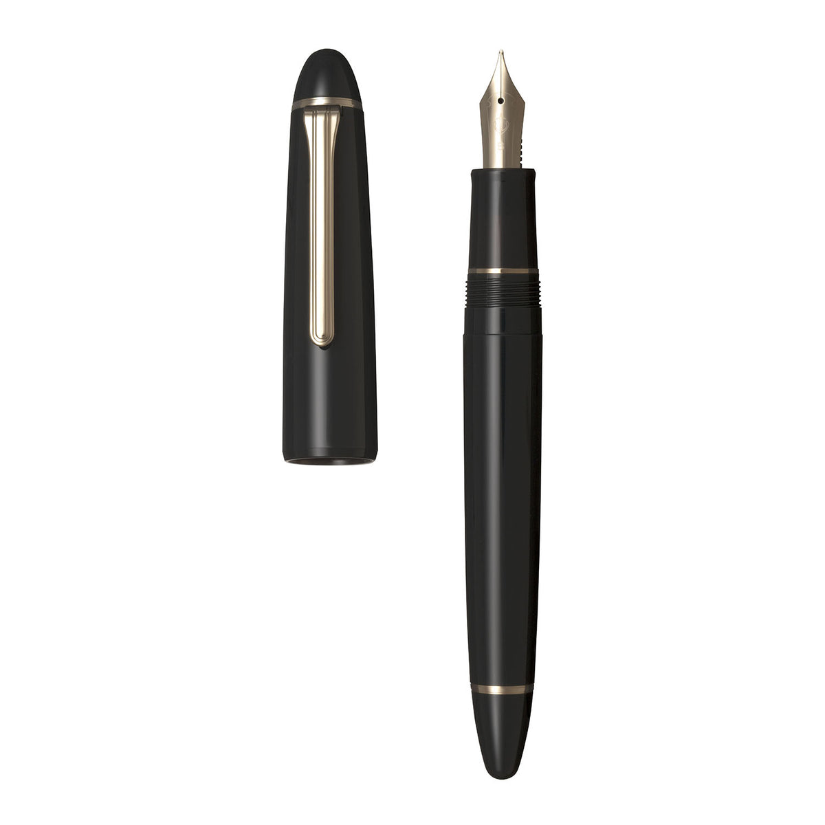 Sailor 1911 Large Casual Fountain Pen Muted Black with Gold Trim Steel Nib