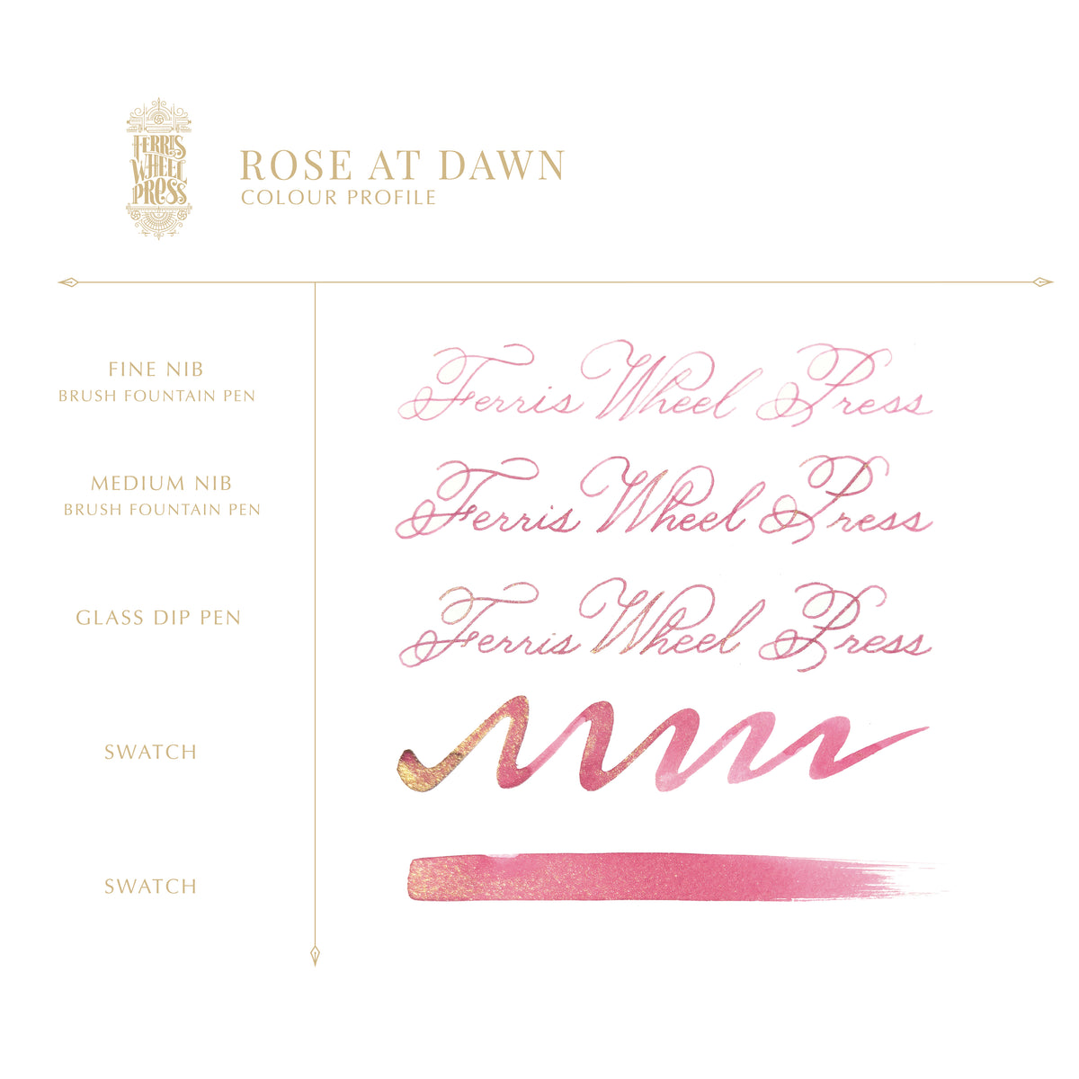 Ferris Wheel Press Everyday Fountain Pen Ink 10ml Rose at Dawn