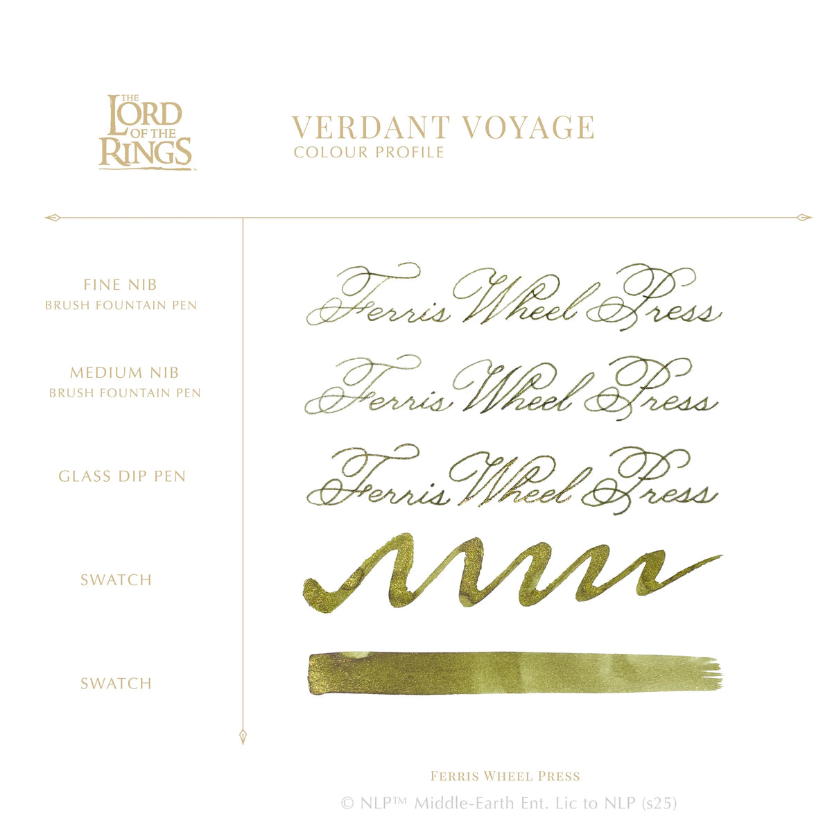 Ferris Wheel Press Lord of the Rings Bijou Fountain Pen and 28ml Ink Set Ringbearer
