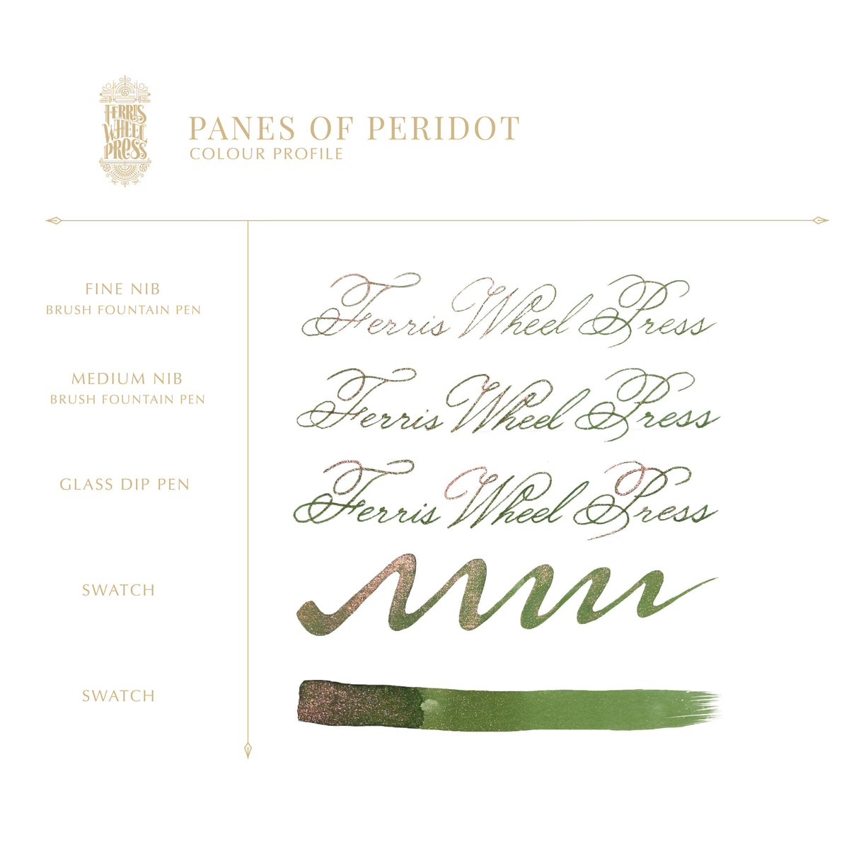 Ferris Wheel Press Ferritales Fountain Pen Ink 10ml Panes of Peridot