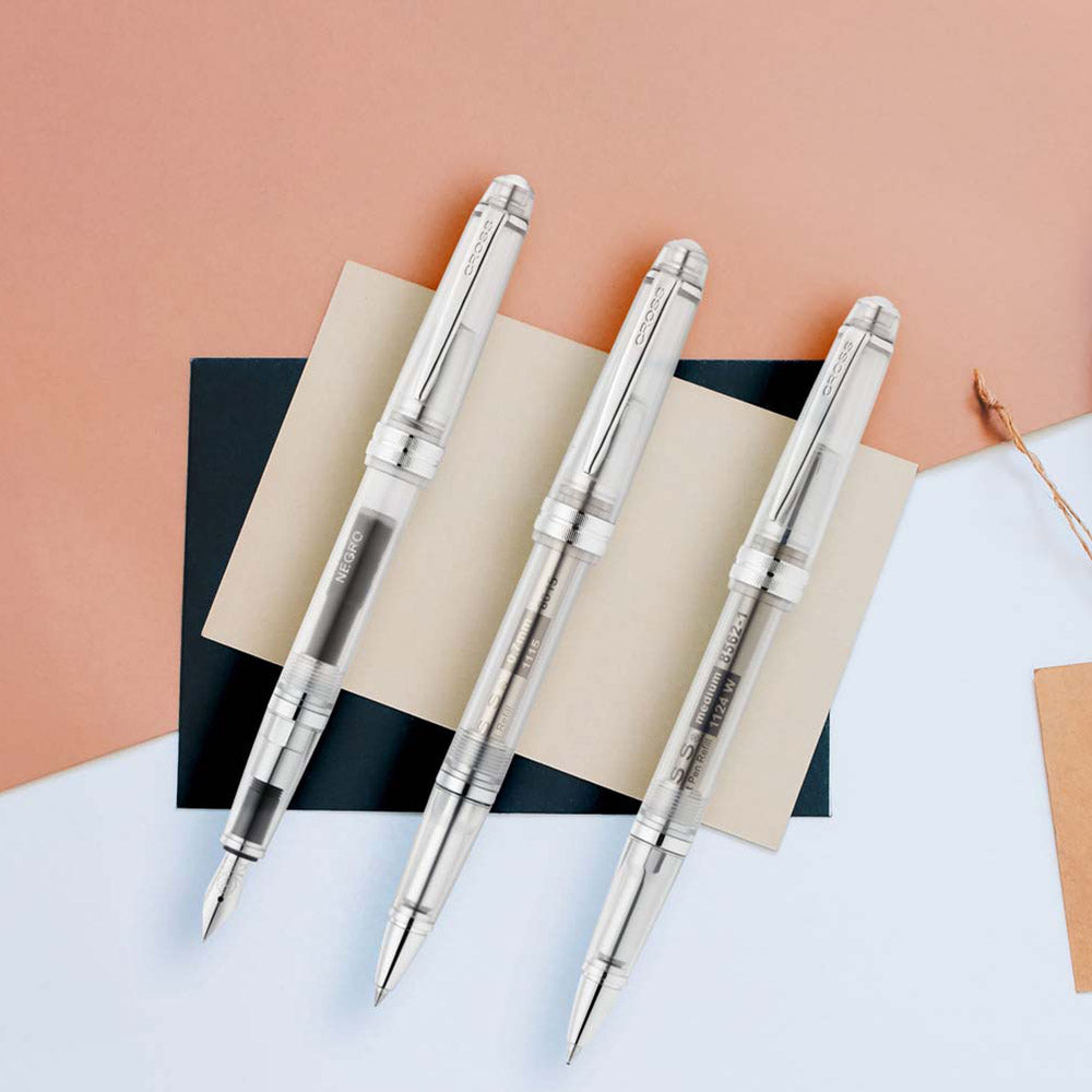 Cross Bailey Light Translucent Clear Fountain Pen Extra Fine