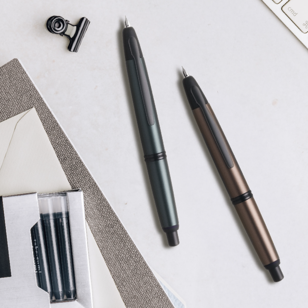 Pilot Capless Fountain Pen Stainless Green