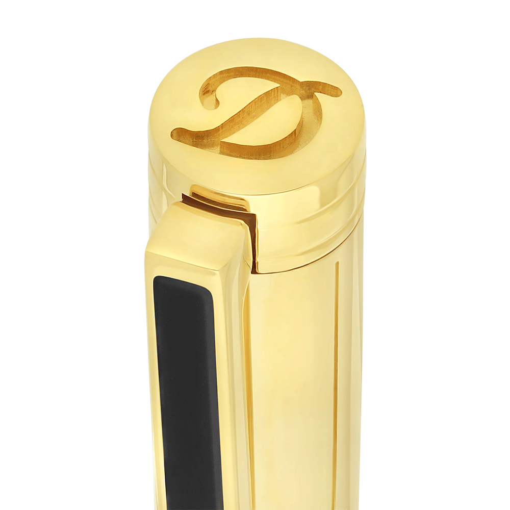 S.T. Dupont Classique Ballpoint Pen Black and Gold