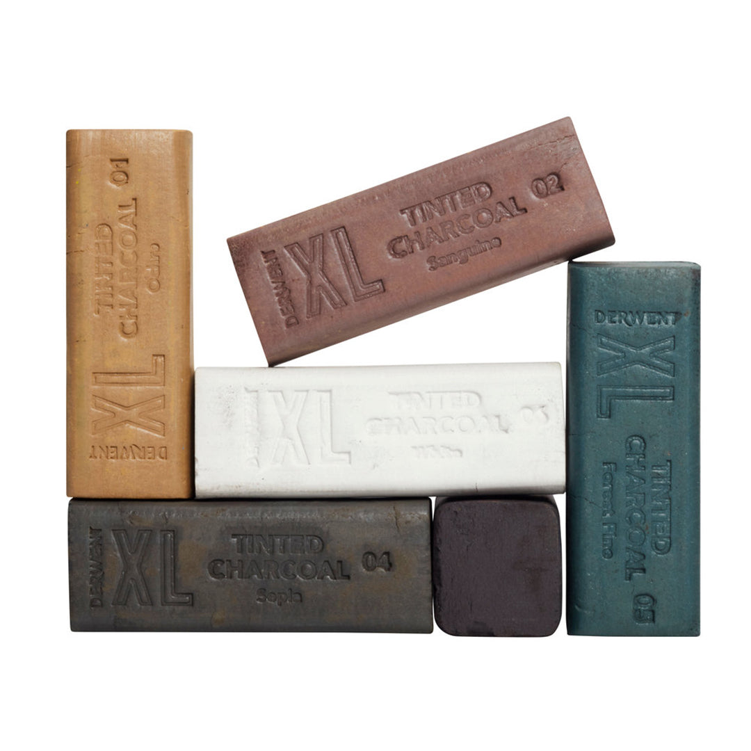 Derwent Tinted Charcoal XL Blocks Set of 6 by Derwent at Cult Pens