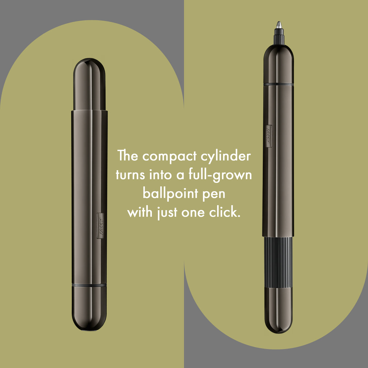 LAMY 281 pico Lx Ruthenium Ballpoint Pen and Leather Pouch set