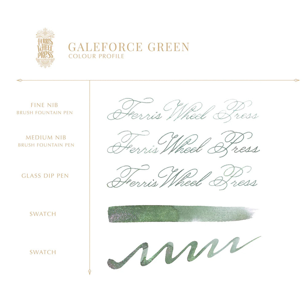Ferris Wheel Press Ferritales Fountain Pen Ink 85ml Galeforce Green