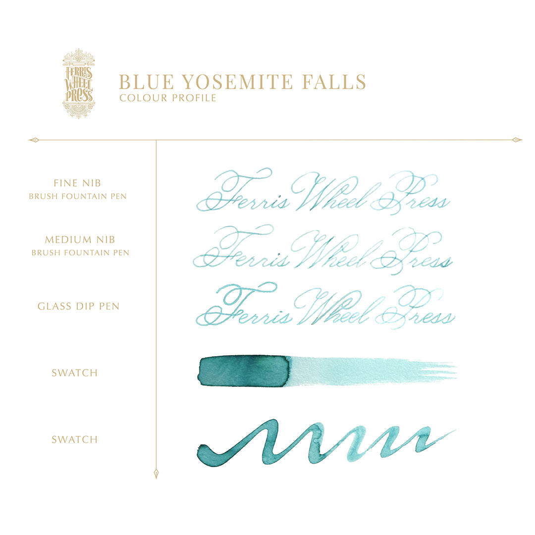 Ferris Wheel Press Fountain Pen Ink 38ml Blue Yosemite Falls