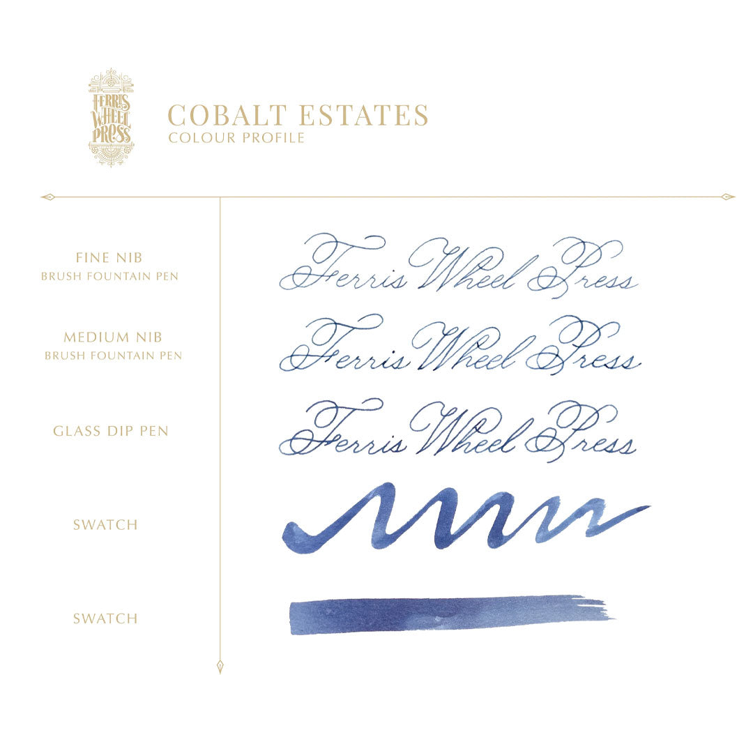 Ferris Wheel Press Everyday Fountain Pen Ink 10ml Cobalt Estates