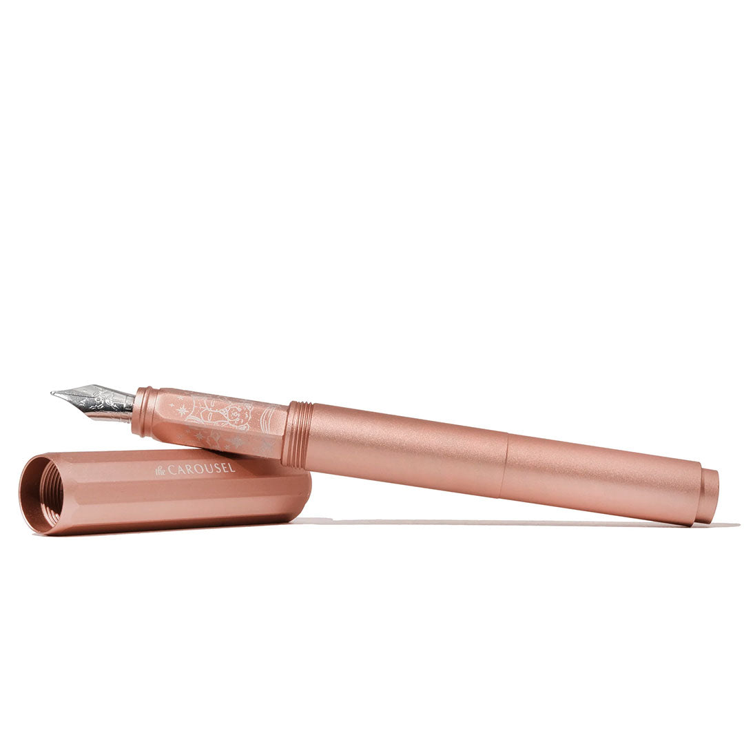 Ferris Wheel Press Aluminium Carousel Fountain Pen Rose Petal Plush