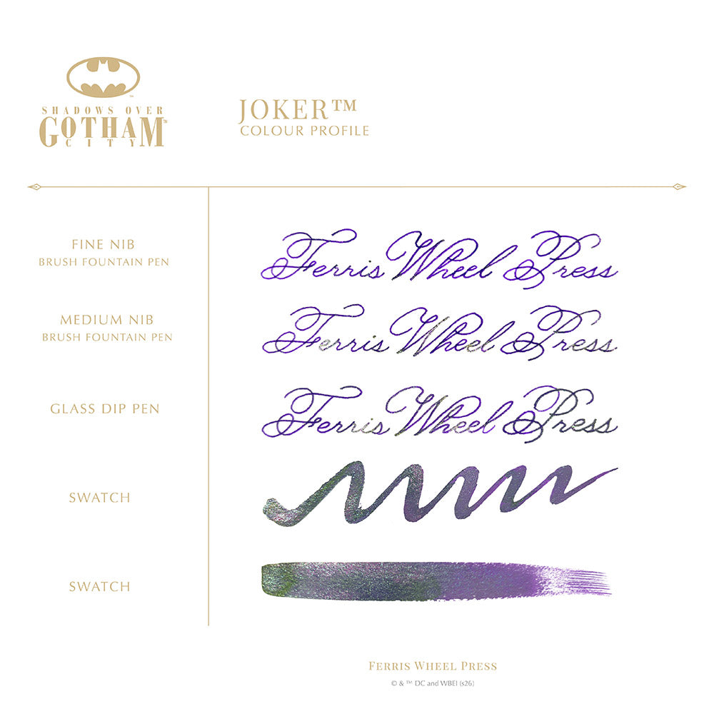 Ferris Wheel Press x Warner Bros. Batman Fountain Pen Ink 38ml Joker
