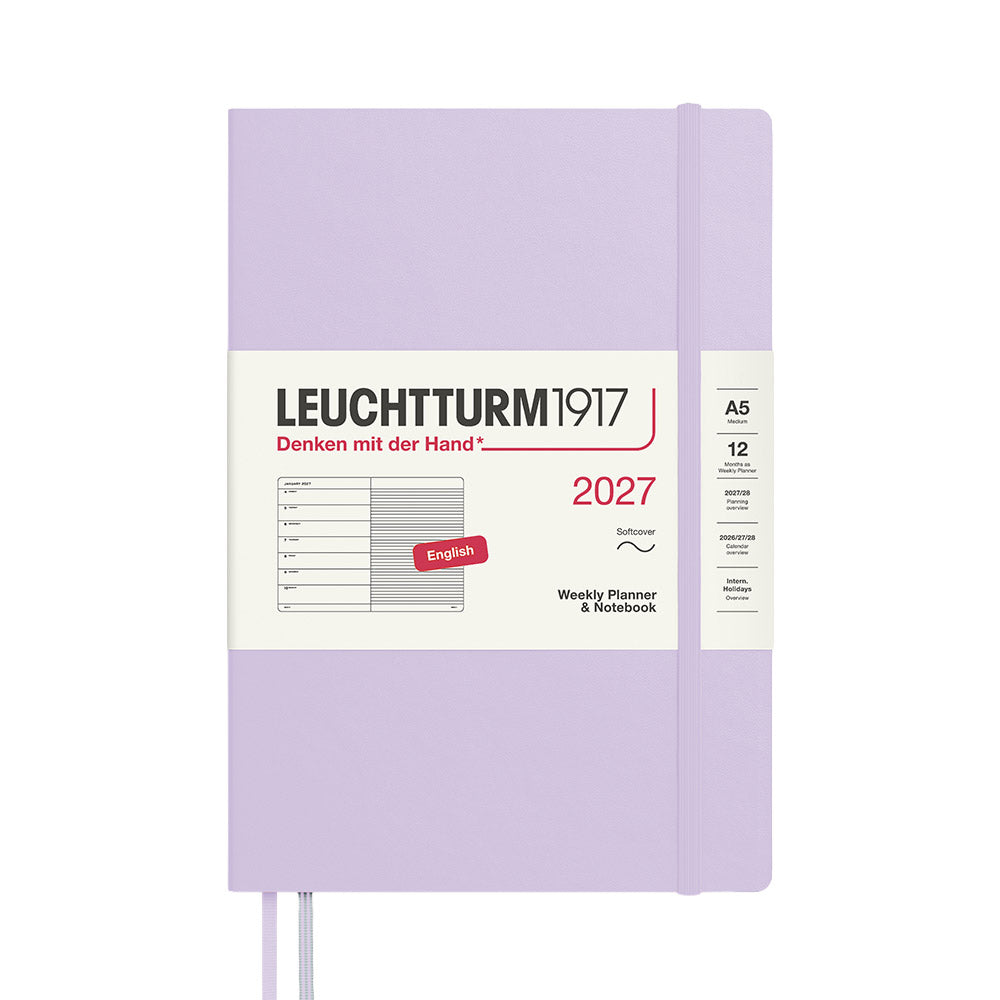 LEUCHTTURM1917 Weekly Planner & Notebook 2027 Softcover Medium A5 Lilac