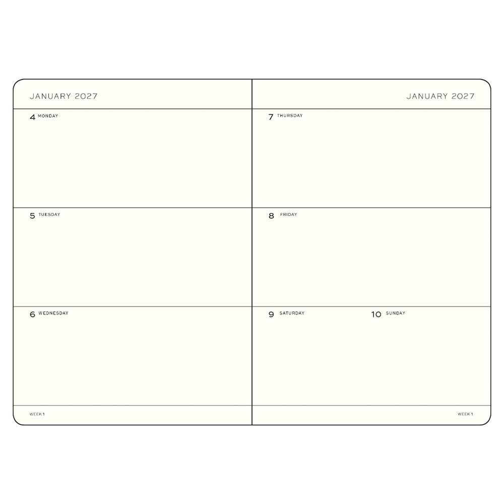 LEUCHTTURM1917 Weekly Planner 2027 Pocket A6 Cherry