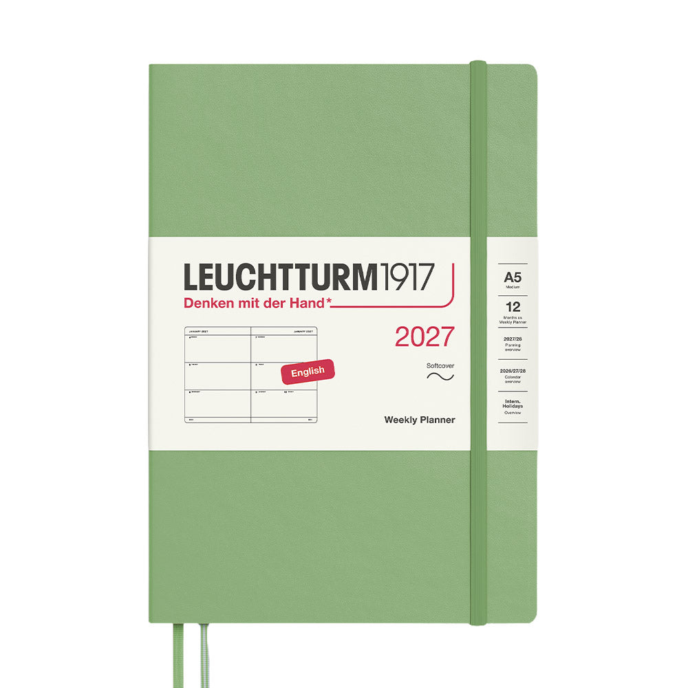 LEUCHTTURM1917 Weekly Planner 2027 Softcover Medium A5 Sage