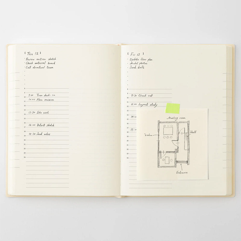 Midori Notebook Daily Diary 2027 A5
