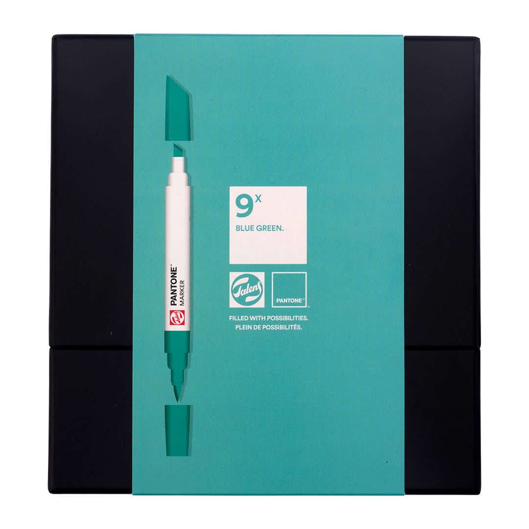 Talens Pantone Water Based Marker Set Of 9 Blue Green