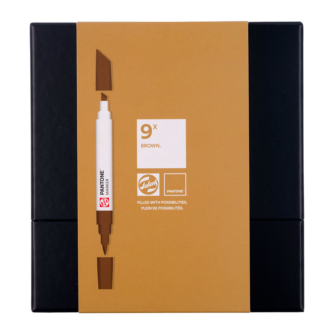 Talens Pantone Water Based Marker Set Of 9 Brown