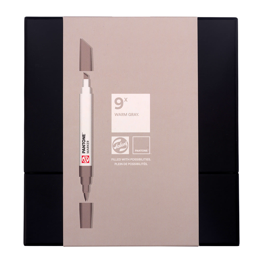 Talens Pantone Water Based Marker Set Of 9 Warm Grey