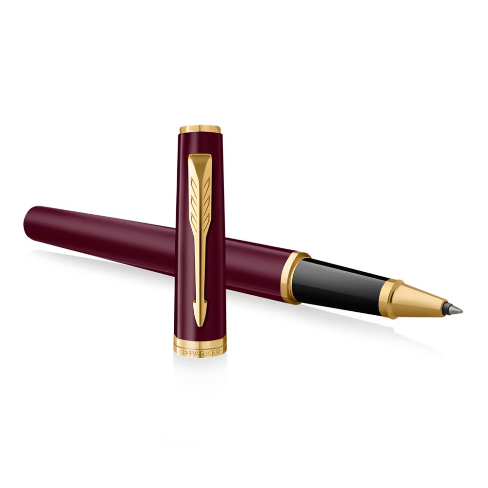 Parker Meridian Rollerball Pen Red Lacquer with Gold Trim