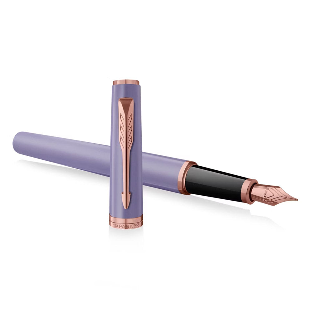 Parker Meridian Fountain Pen Lilac Lacquer with Rose Gold Trim