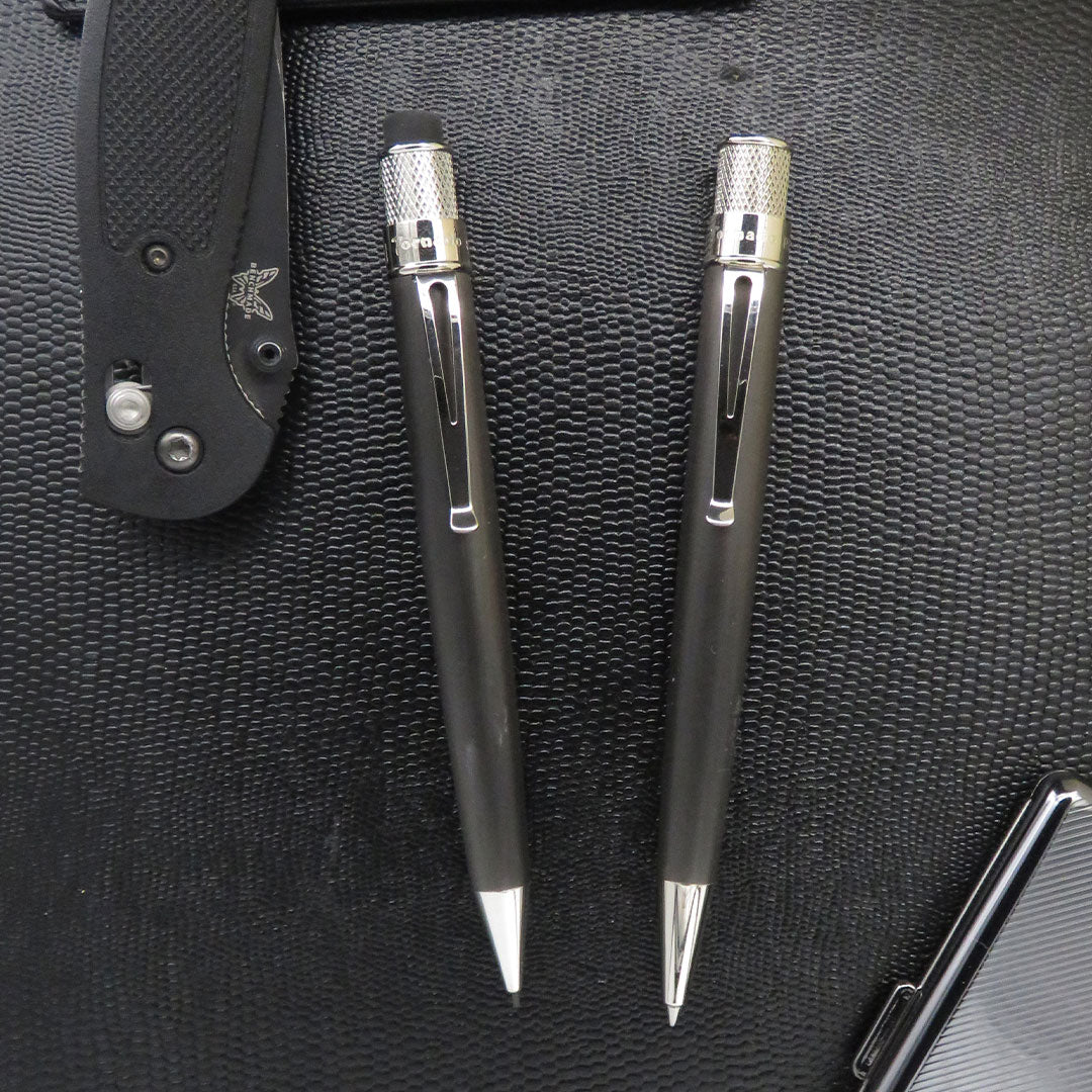Retro 51 Tornado Black Nickel Platinum Mechanical Pencil