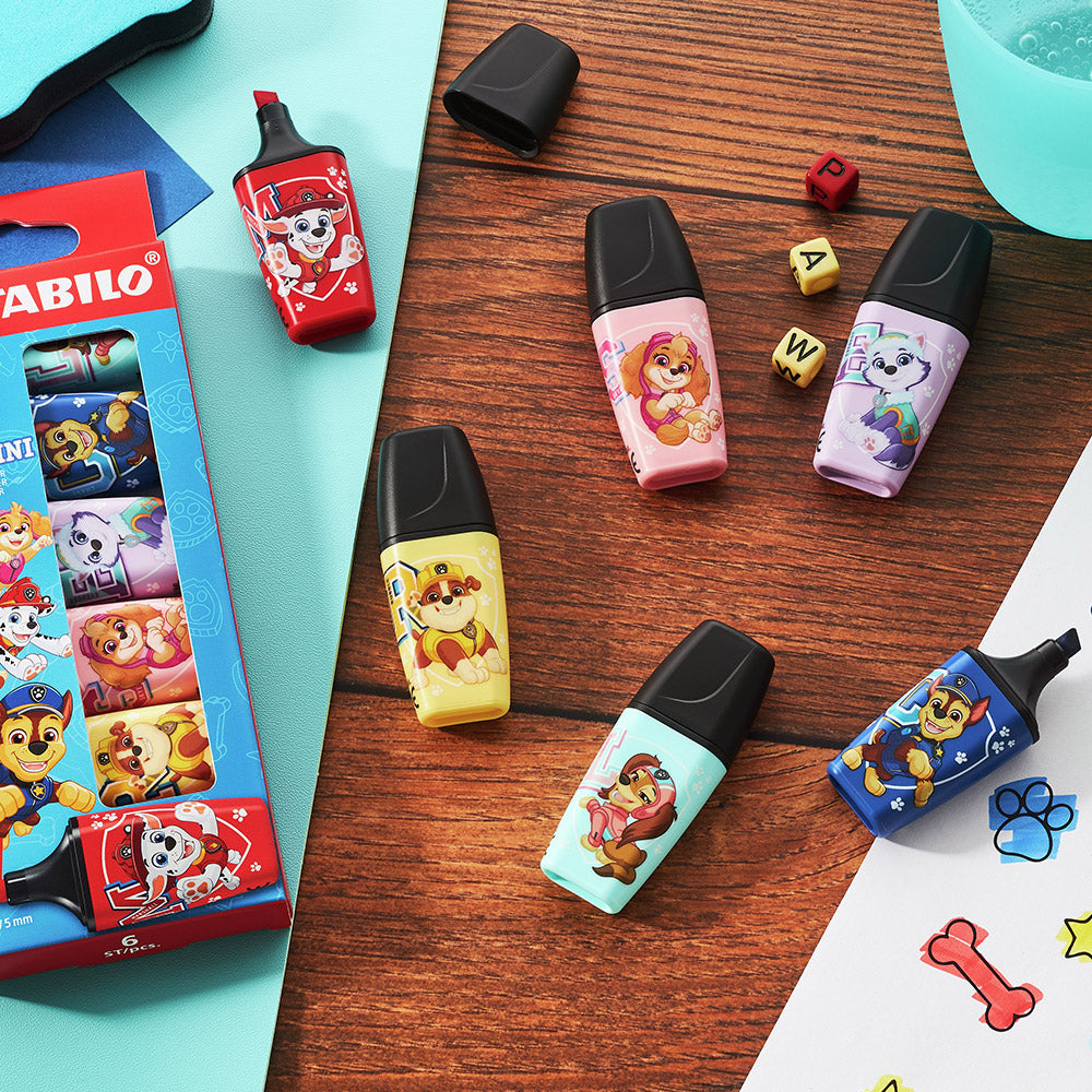 STABILO BOSS MINI PAW Patrol Highlighter Set of 5 Assorted Colours