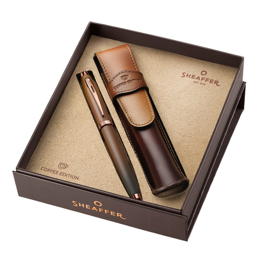 Sheaffer 100 G9374 Fountain Pen Coffee Edition with Pen Pouch