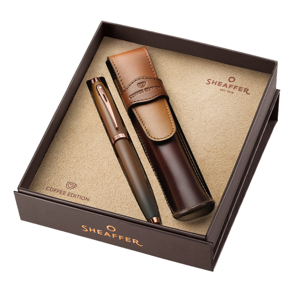 Sheaffer 100 G9374 Rollerball Pen Coffee Edition with Pen Pouch