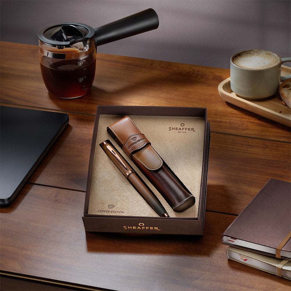 Sheaffer 100 G9374 Rollerball Pen Coffee Edition with Pen Pouch