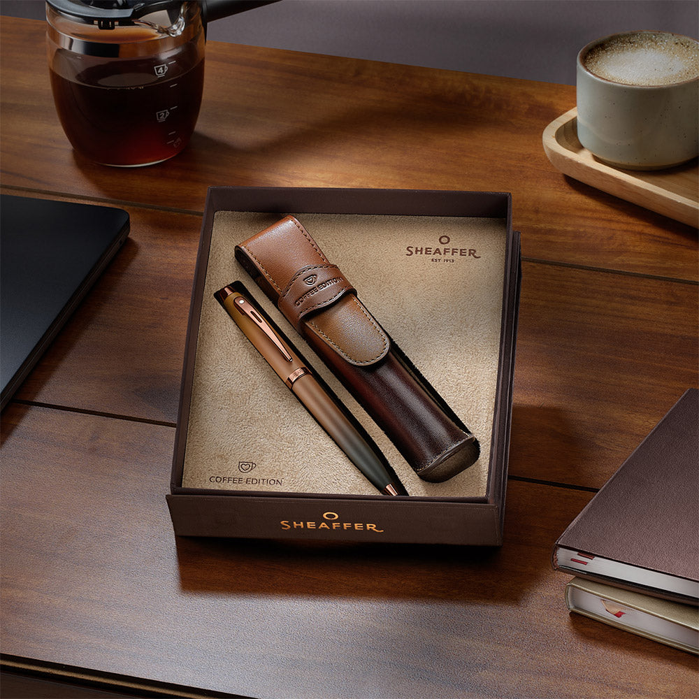 Sheaffer 100 G9374 Ballpoint Pen Coffee Edition with Pen Pouch