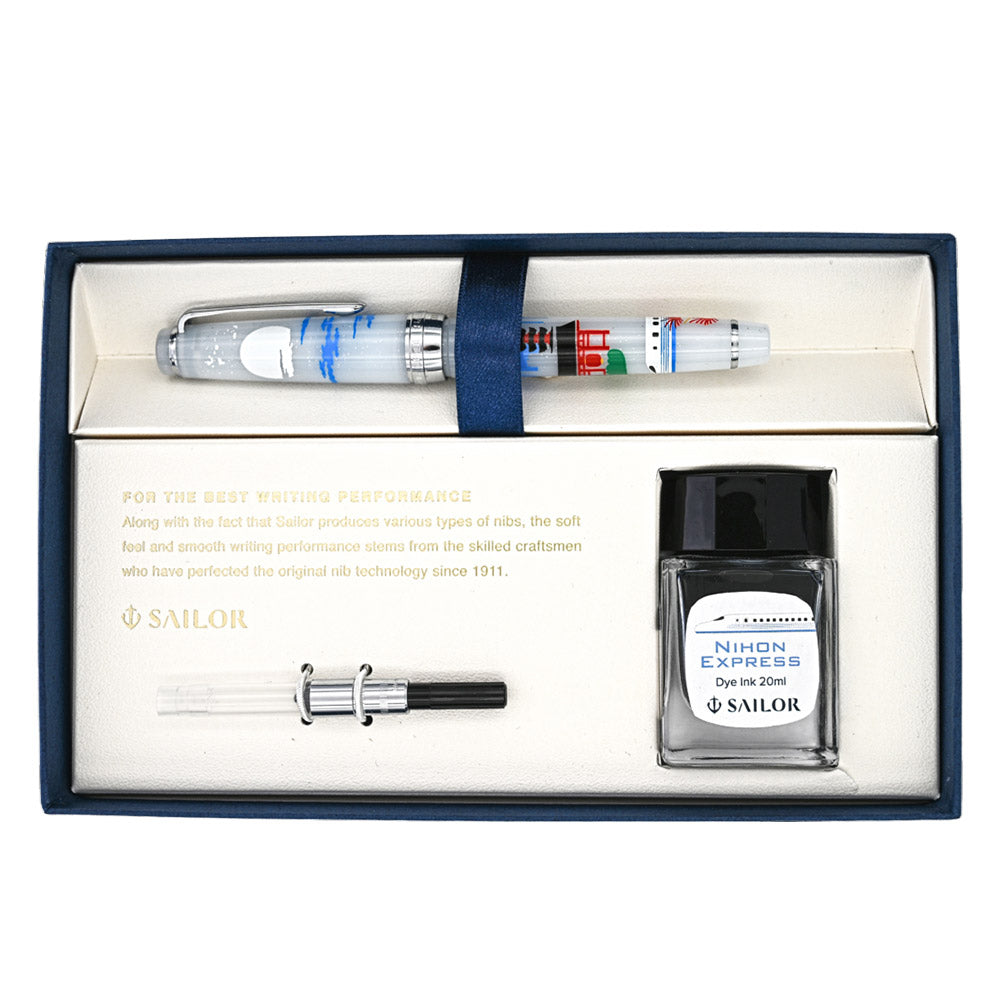 Sailor Professional Gear Slim Nihon Express Fountain Pen Kyoto 14K Nib