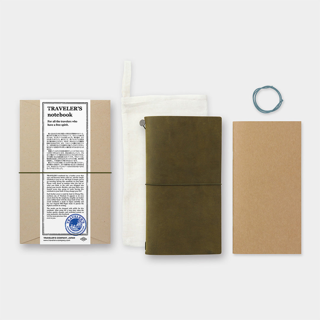TRAVELER'S COMPANY Traveler's Notebook Leather Olive by TRAVELER'S COMPANY at Cult Pens
