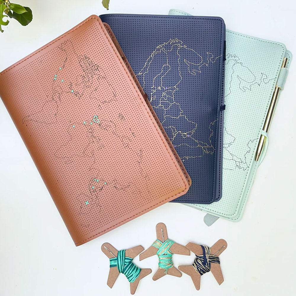 Chasing Threads Stitch World Travel Notebook Mint