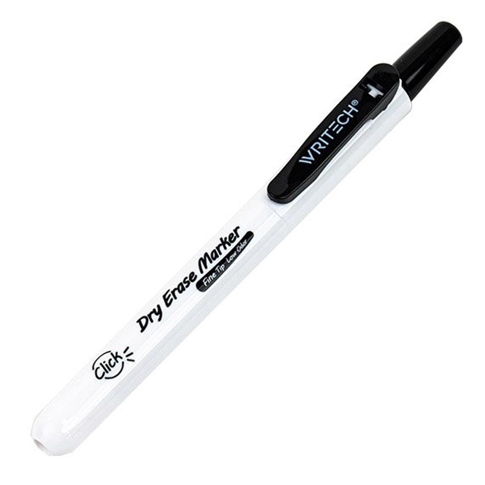 WRITECH Retractable Whiteboard Marker Pack of 6 Assorted Colours