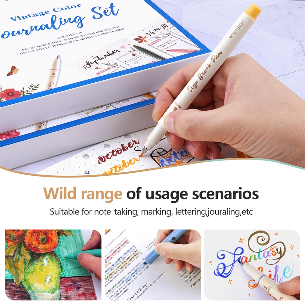 WRITECH 12 Piece Journal Set Vintage Tones