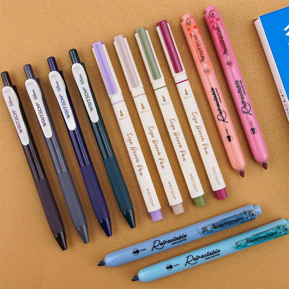 WRITECH 12 Piece Journal Set Vintage Tones