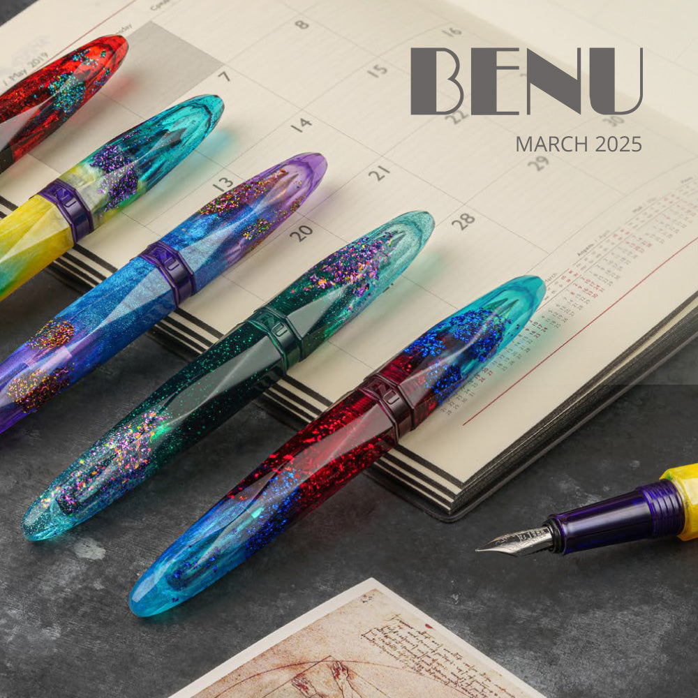 Benu Briolette Fountain Pen Fiery Azure