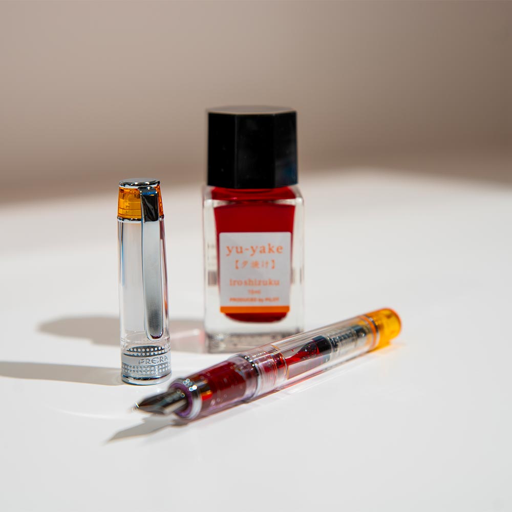 Pilot Prera Fountain Pen Transparent with Pink Trim