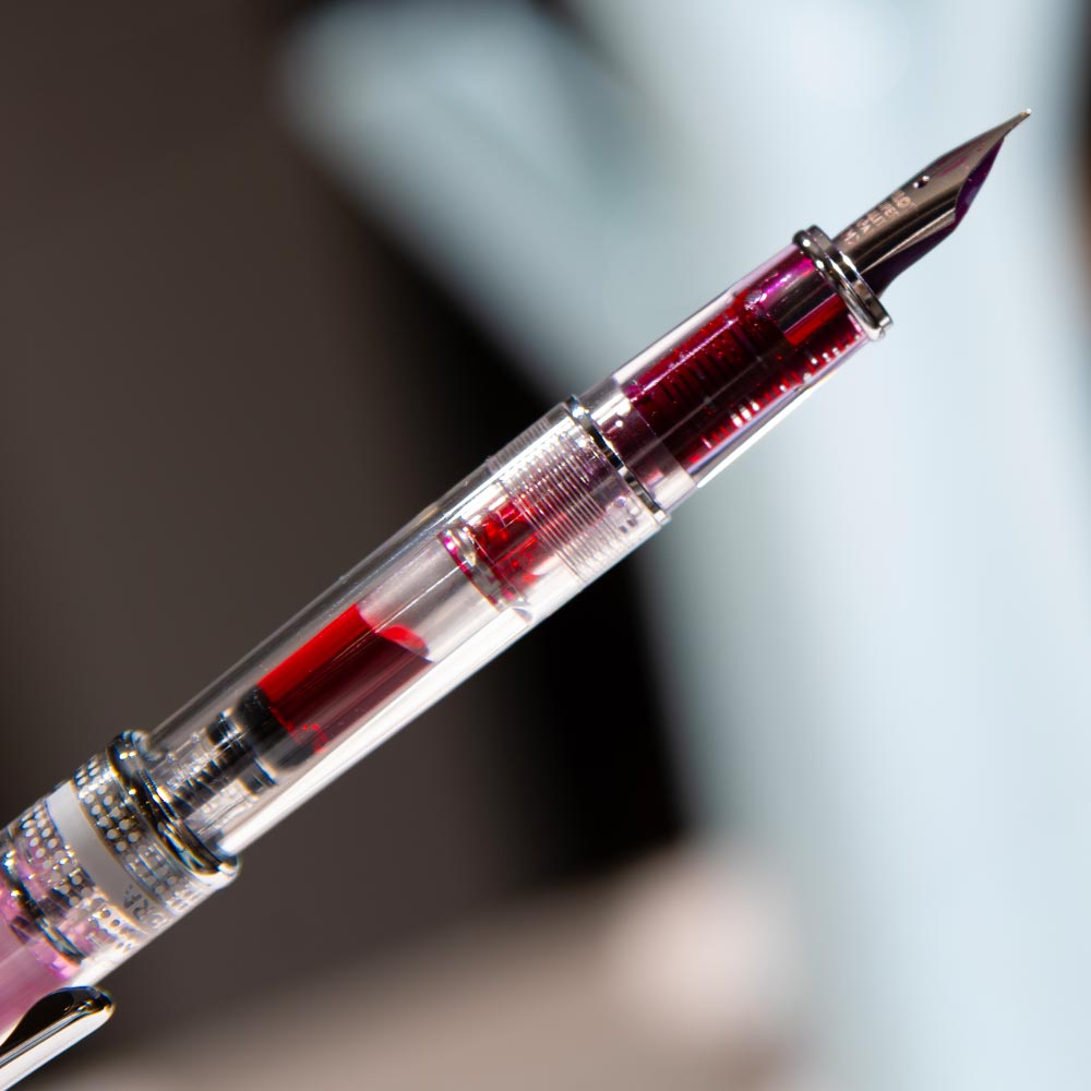 Pilot Prera Fountain Pen Transparent with Pink Trim