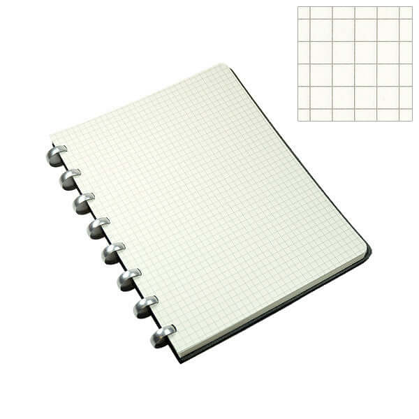 Atoma Pur Disc-Bound Refillable A5+ Notebook Black Leather by Atoma at Cult Pens