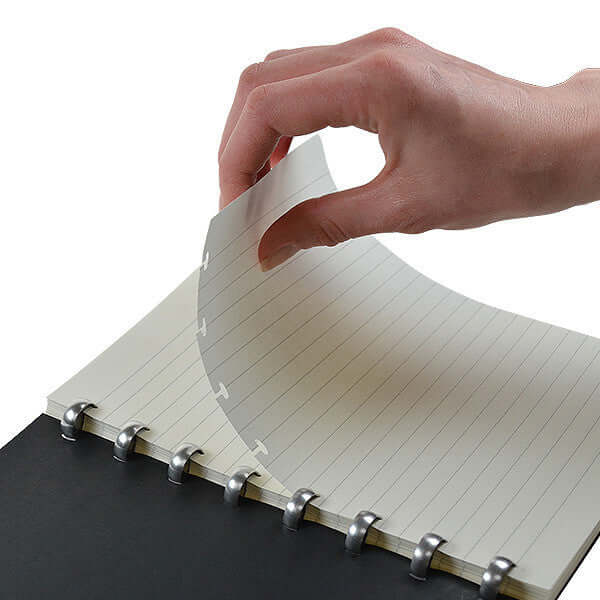 Atoma Amazing Texon Cover Disc-Bound Refillable Notebook Black A4 by Atoma at Cult Pens