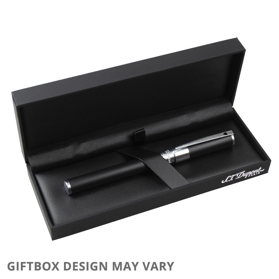 S.T. Dupont D-Initial Rollerball Pen Black With Chrome Trim by S.T. Dupont at Cult Pens
