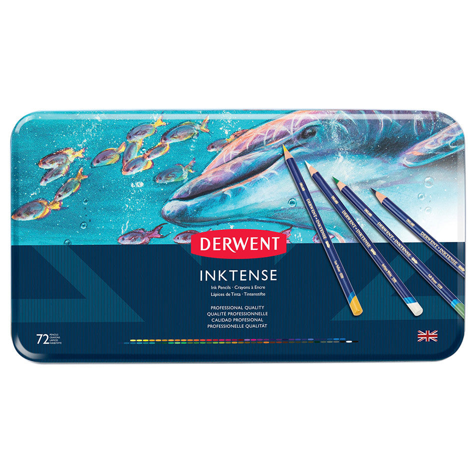 Derwent Inktense Coloured Pencils Tin of 72 by Derwent at Cult Pens
