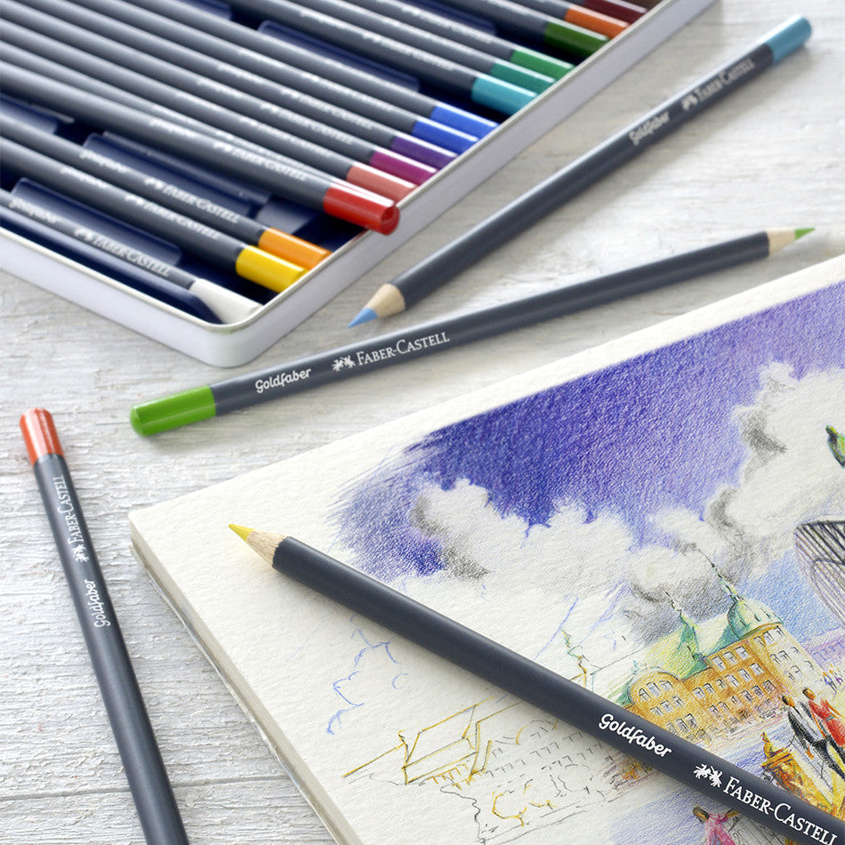 Faber-Castell Goldfaber Colour Pencils Tin of 36 by Faber-Castell at Cult Pens