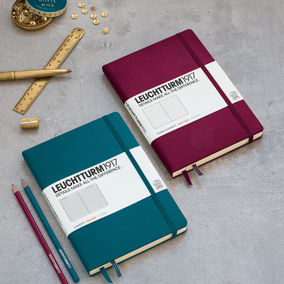 LEUCHTTURM1917 Hardcover Notebook Medium Pacific Green by LEUCHTTURM1917 at Cult Pens