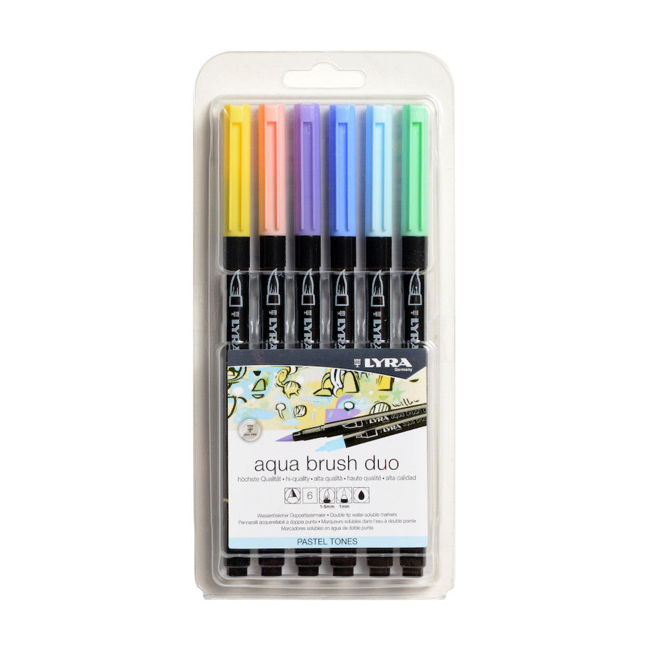 LYRA Aqua Brush Duo Pen Set of 6 by LYRA at Cult Pens