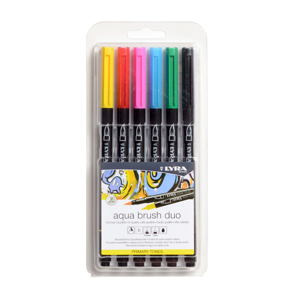 LYRA Aqua Brush Duo Pen Set of 6 by LYRA at Cult Pens