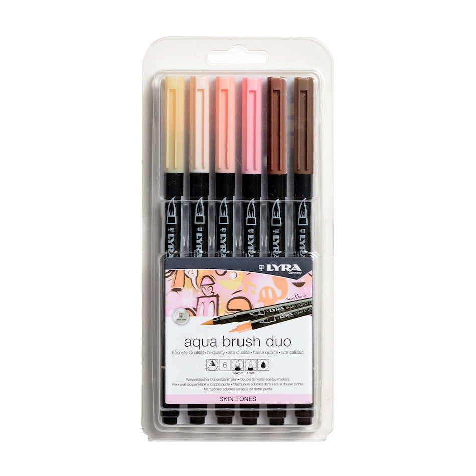 LYRA Aqua Brush Duo Pen Set of 6 by LYRA at Cult Pens