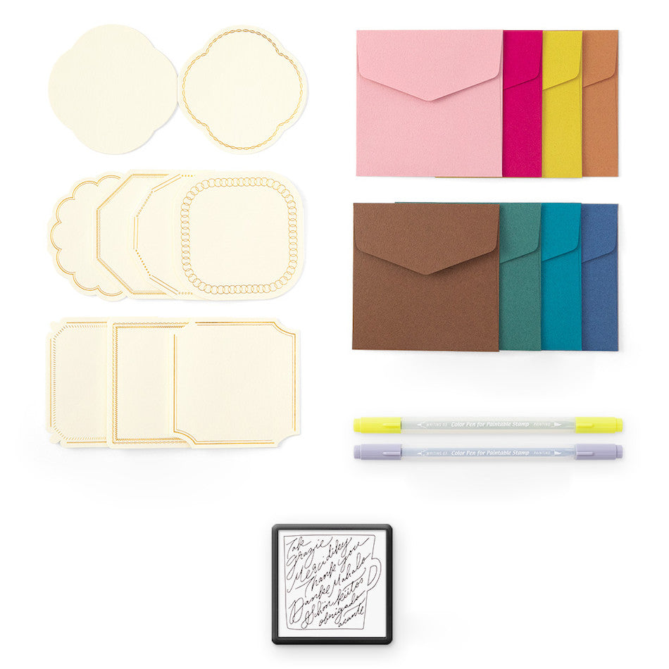 Midori Paintable Stamp Kit Limited Edition World Thank You by Midori at Cult Pens