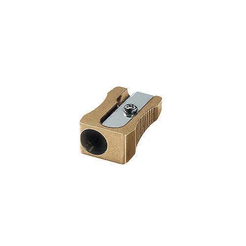 M+R Single Hole Brass Wedge Sharpener by M+R at Cult Pens