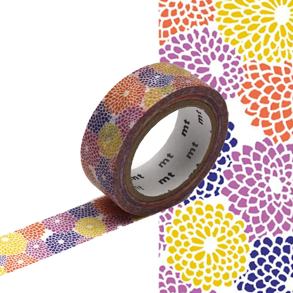 mt Washi Masking Tape - 15mm x 7m - Kiku Zukushi by mt at Cult Pens